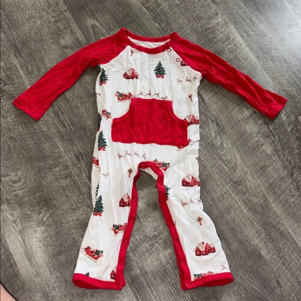 Kyte BABY Red and White Holiday Onesie 6-12M